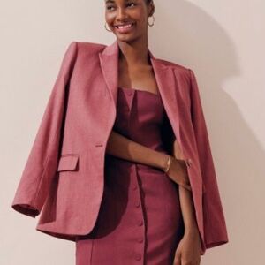 The Longline Blazer in Linen Blend